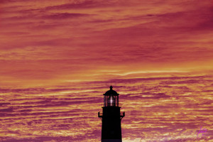 Lighthouse in the clouds