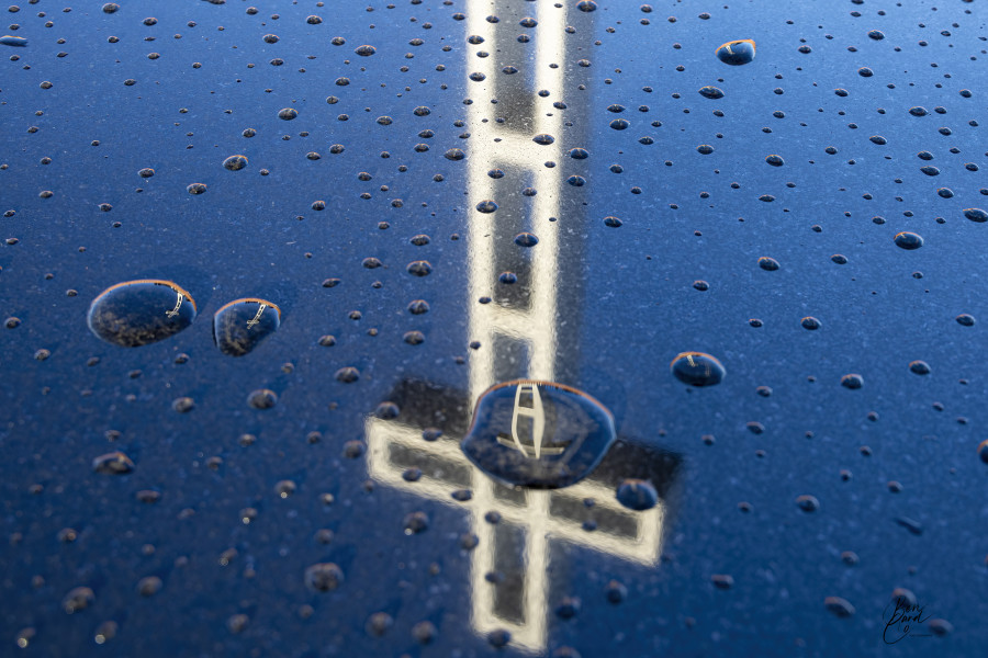 Mt. Soledad cross reflecting